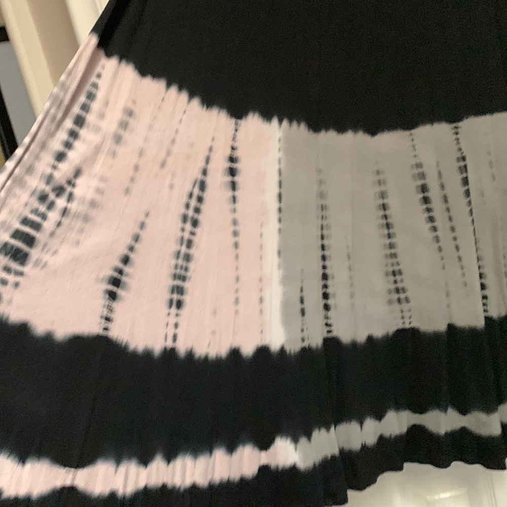 Maxi Elastic Waist BLUE Knit SKIRT with Tie Dyed Detail EUC - Picture 3 of 16